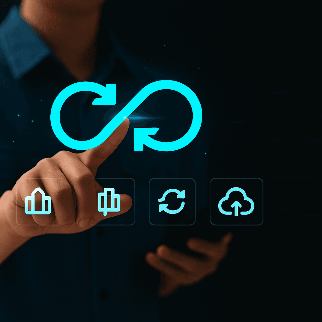 Icône de cloud computing sur un écran