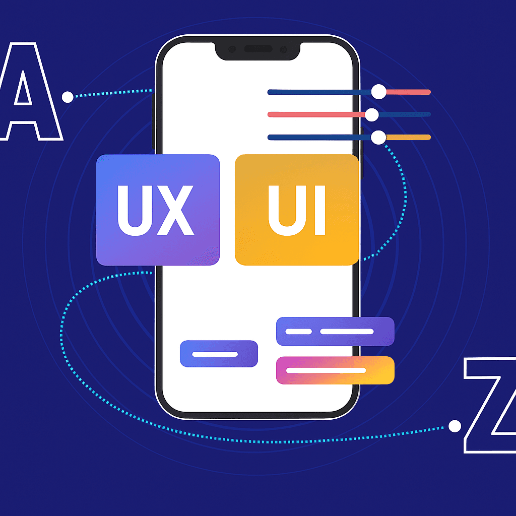 Croquis d’un design UI/UX sur papier