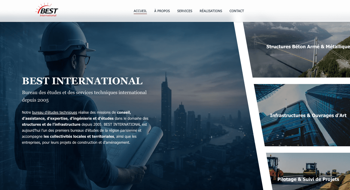 Site web pour BestStructure